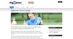 Desktop Screenshot of hightowertenniscamps.com